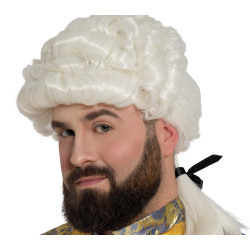 Bílá pánská paruka dobová